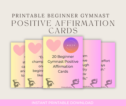 Printable Beginner Gymnast Positive Affirmation Cards